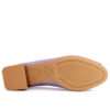 Peep Toe Salto Bloco Roxo Perolado Couro